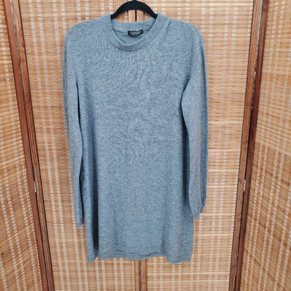 ♧ Saks Fifth Avenue Crew Neck Long Sleeve Cashmere Dress Size Medium